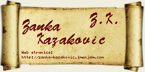 Žanka Kazaković vizit kartica